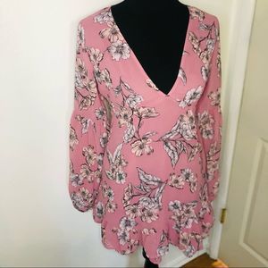 Forever21 Pink Floral Spring Party Dress Size S